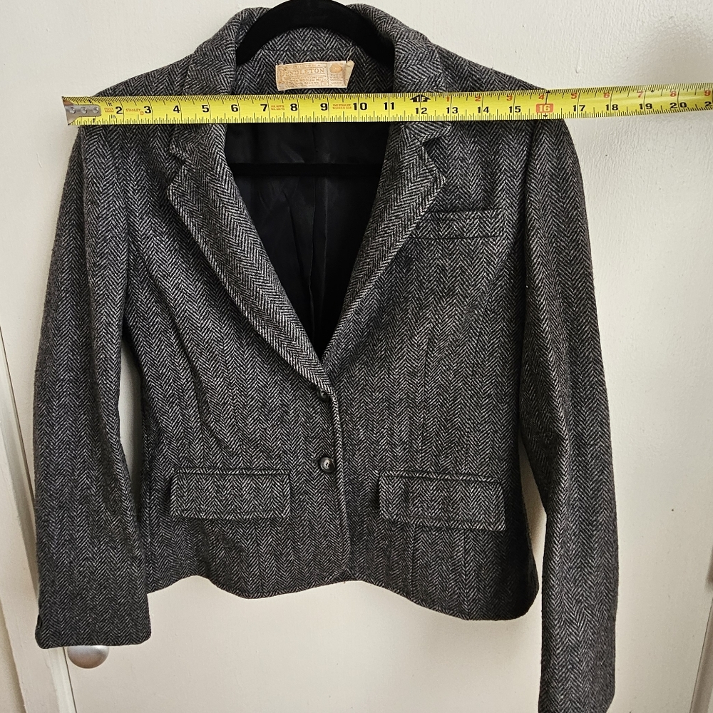 Pendleton Womens Gray Herringbone Jacket - image 2